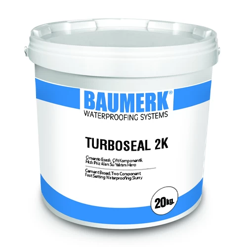 Cement Based, Two Component, Fast Setting Waterproofing Slurry - TURBOSEAL 2K